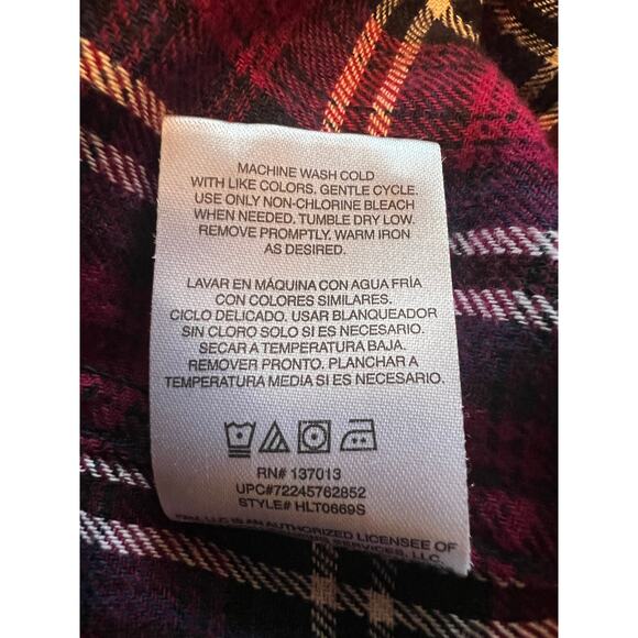Woolrich Medium Flannel Shirt - Red, White, and Navy - Picture 3 of 6
